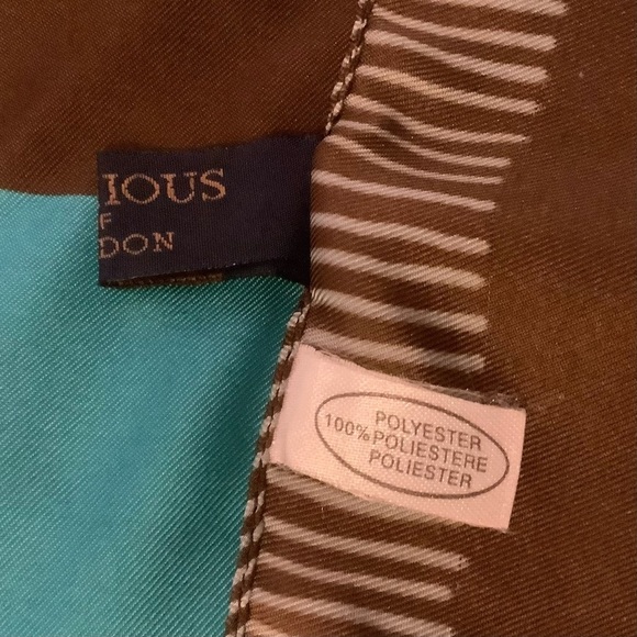 Eximious of London 34” Square Block Print Scarf Made in Italy - Picture 12 of 13